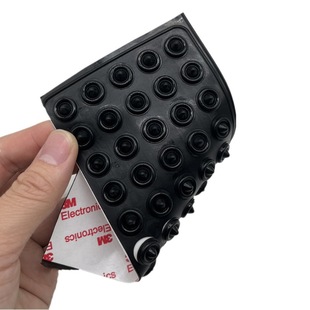 Self-adhesive black silicone pad high temperature resistant adhesive semi-circular silicone pad for table and chair protection anti-collision silicone anti-collision patch