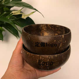 椰子碗老椰壳碗叉勺套装碟甜品冰淇淋碗盘沙拉碗椰子制品