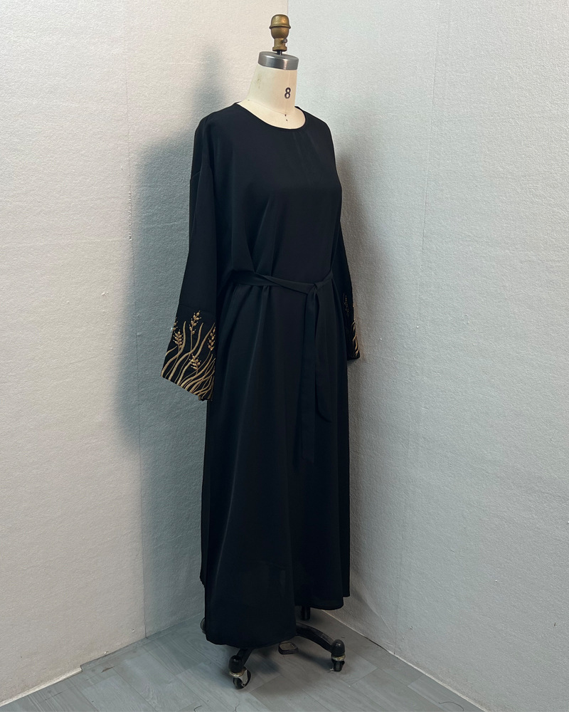F430 Foreign Trade Cross-border E-commerce Dubai Arab Embroidered Robe Fashion Long Dress In Stock_ecoleips.com