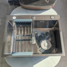 跨境厨房不锈钢洗涤槽手工拉丝原色厨房不锈钢大单槽洗菜池洗碗池