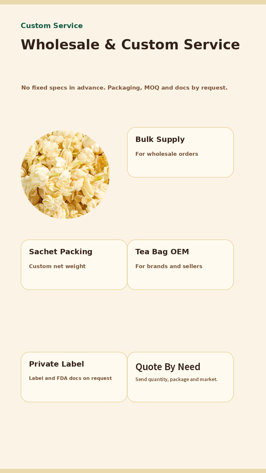Jasmine Snow Ball Tea Mo Li Hua 500g Dried Jasmine Flower Herbal Infusion for Daily Brewing key features