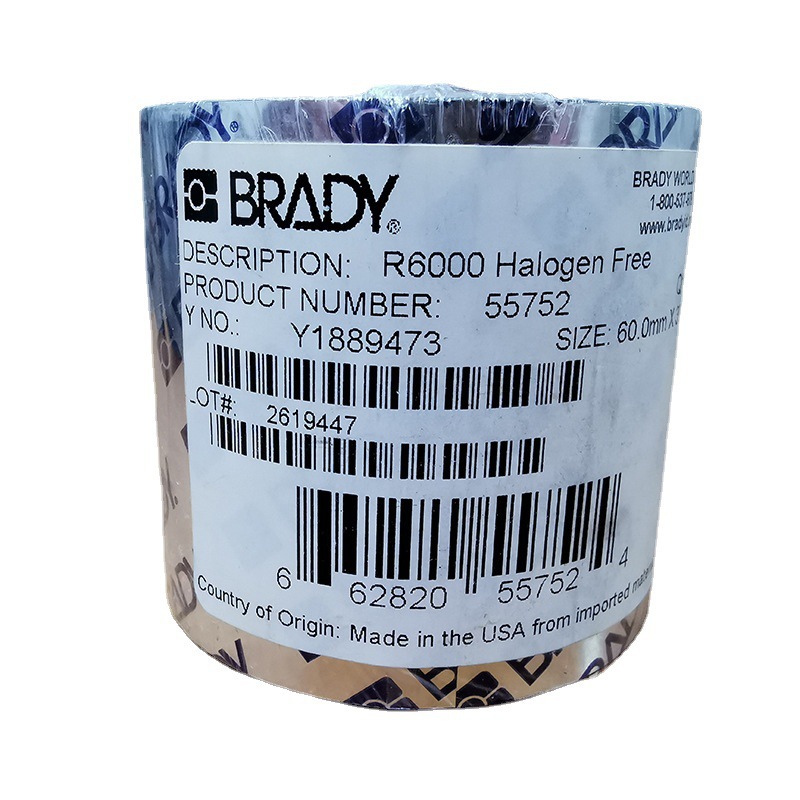 贝迪现货BRADY蜡基混合全树脂碳带 R6007系列条码标签打印机色带-阿里巴巴