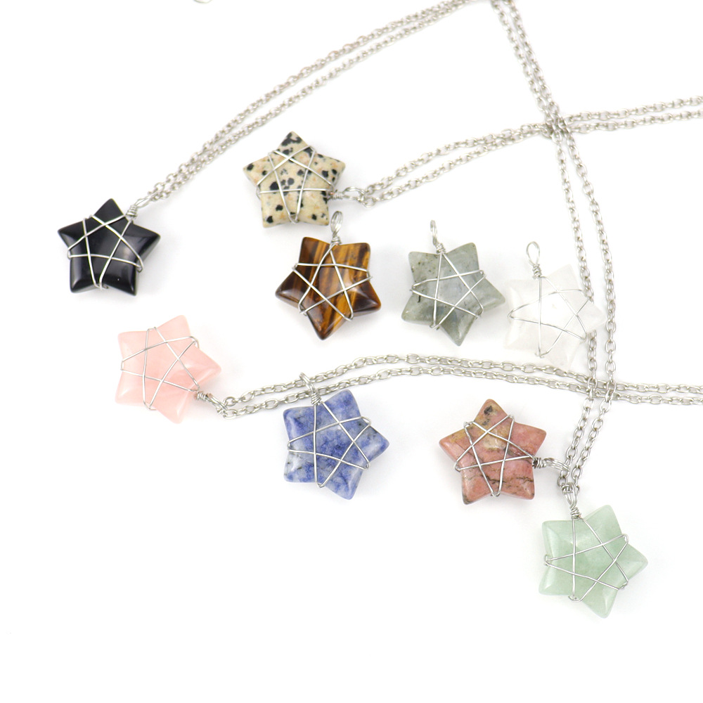 1 Piece Simple Style Pentagram Alloy Crystal Womenu0027S Pendant Necklace