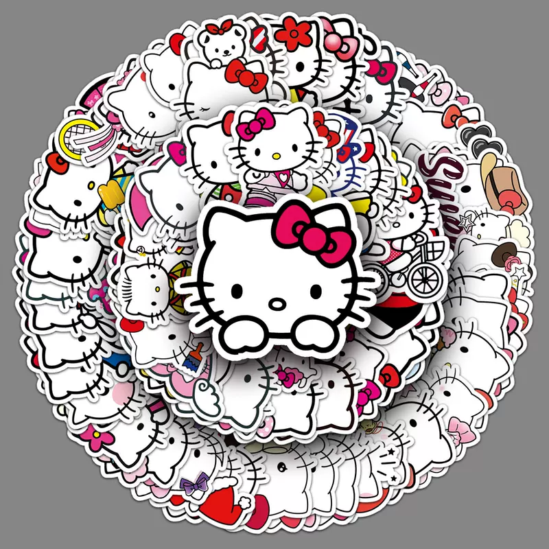 Hello kitty, милый декоративный наклейка, чемодан, (跨境贸易)