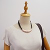 Brand fashionable crooked golden necklace, chain for key bag , suitable for import, simple and elegant design, European style