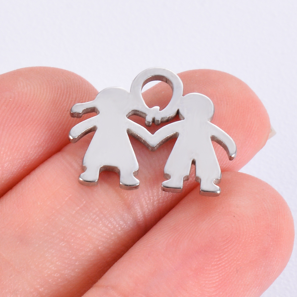 10 Pcs/package Simple Style Human Stainless Steel Plating Pendant Jewelry Accessories display picture 2