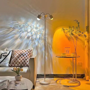 Water Ripple Sunset Red Atmosphere Lamp Wall Floor Lamp Full-Length Mirror Bedroom Live Broadcast Room Double-Headed Photo Sunset