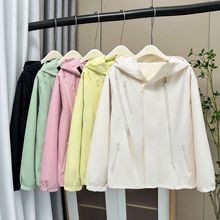 秋季新款240斤胖妹妹宽松百搭情侣连帽冲锋衣大码女夹克外套4917
