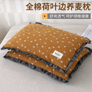 全荞麦皮壳枕头护颈椎助睡眠专用儿童单人枕学生宿舍一对家用枕芯
