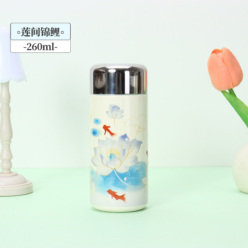 新款国潮316不锈钢保温杯女士水杯高档轻奢迷你焖茶杯便携口袋杯|undefined