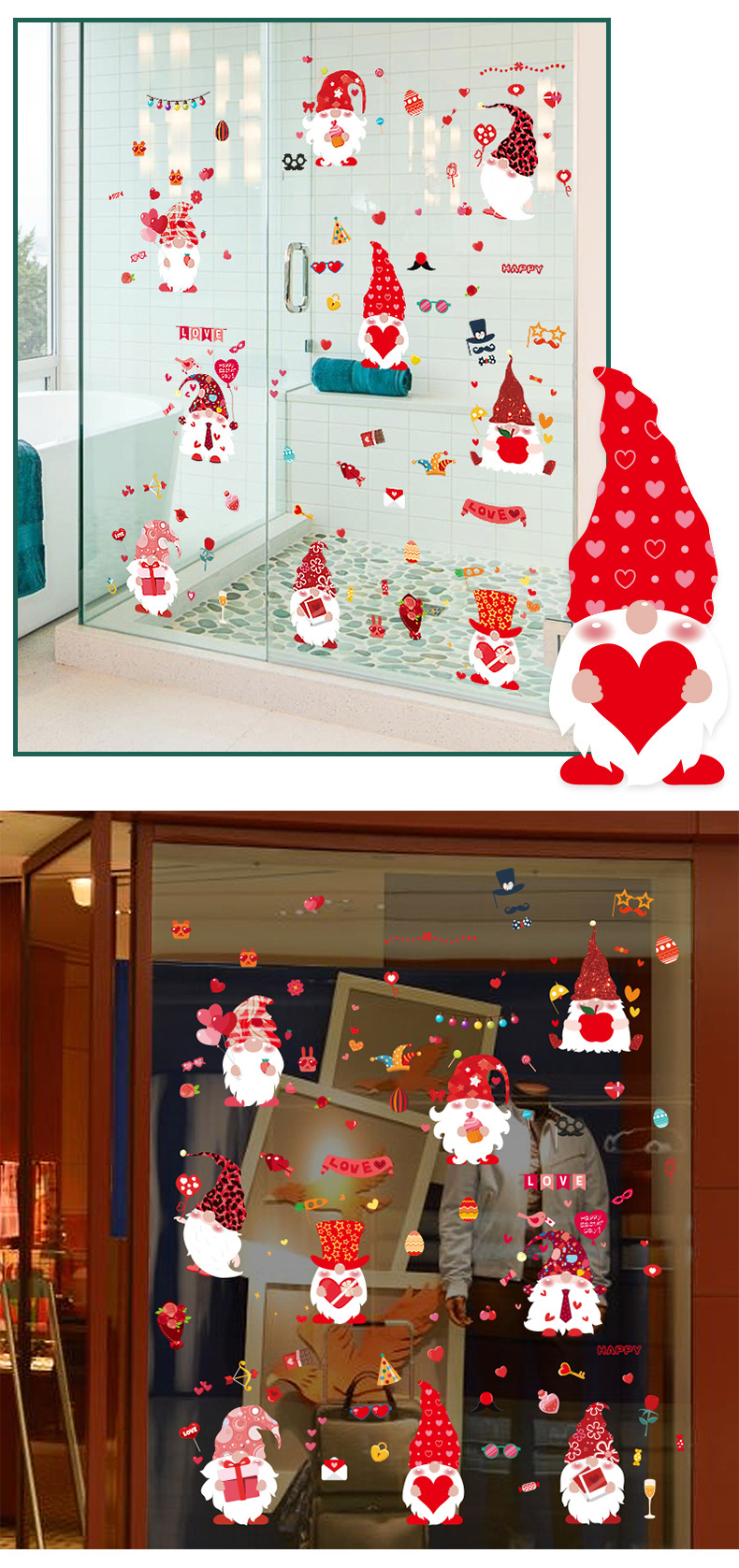 Fashion Easter Bunny Egg Glass Window Wall Stickers display picture 2
