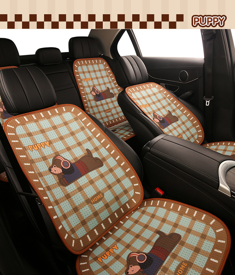 Car Seat Cushion, Breathable for Summer, Suitable for All Seasons, Women's Seat Cushion, Cute Seat Cover, High-End Feel, Semi-Covered New Style Seat Cover