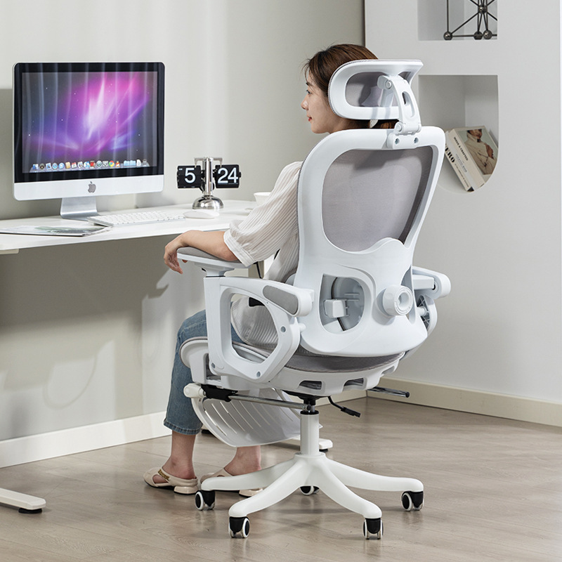 Ergonomic Chair, Comfortable and Sedentary, Home Computer Chair, Office Backrest Chair, Lunch Break Reclining Waist Support Gaming Chair