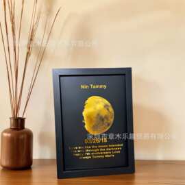 跨境月亮烫金烫银DIY刻字相框礼物