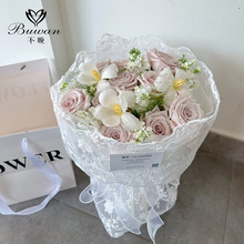 网红包花网纱布蕾丝少女包花纱网鲜花包装材料浪漫高级感包花纸