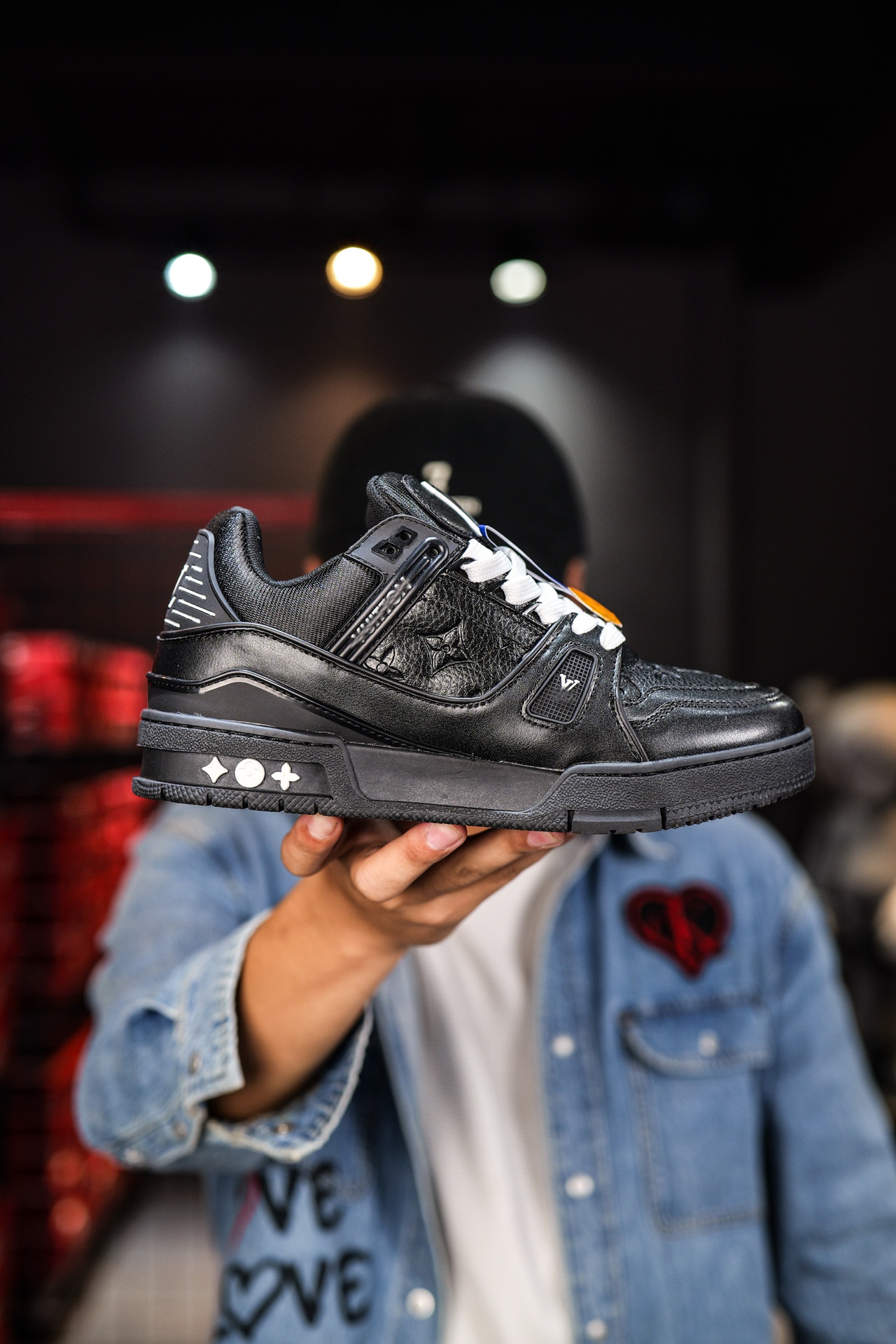 Caja de cajones casa de burro entrenador impresión de moda de suela gruesa elevación de zapatos deportivos pareja universal para hombres y mujeres skate