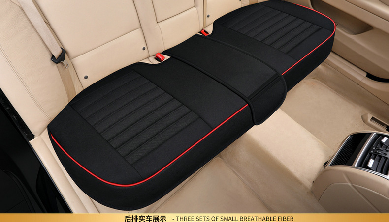 Car Seat Cushion Linen Universal for All Seasons New Three-Piece Set Manufacturer Car Seat Cushion Front and Passenger Square Cushion