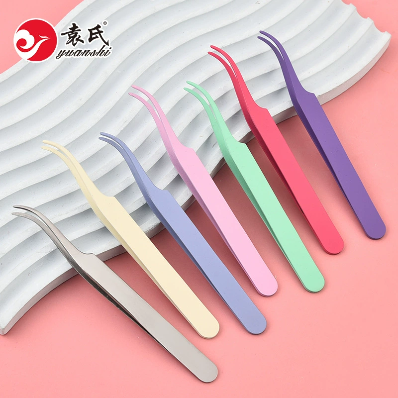 Круглая головка из нержавеющей стали пинцет новичок инструмент поддельные ресницы зажим для внешней торговли секция привитые пинцет ресницы с пинцетом