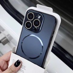 Iphone16 promax携帯電話ケースメッキAGフロスト細いリング磁気吸引リンゴ15転倒防止保護カバー14