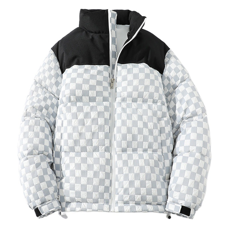 Abajo chaqueta de los hombres pato blanco moda par invierno corto color a juego con capucha a prueba viento caliente gruesa capa pan