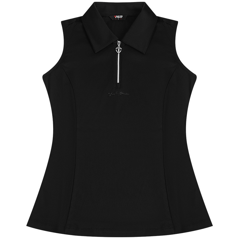 Áo thun nữ golf không tay phong cách thể thao xuân hè — Áo trắng [thiết kế không tay/đàn hồi cao và mềm mại/mỏng và mỏng] YF792, Áo đen [thiết kế không tay/đàn hồi cao và mềm mại/mỏng và mỏng] YF792, Áo màu hồng Sakura [thiết kế không tay/đàn hồi cao và mềm mại/mỏng và mỏng] YF792