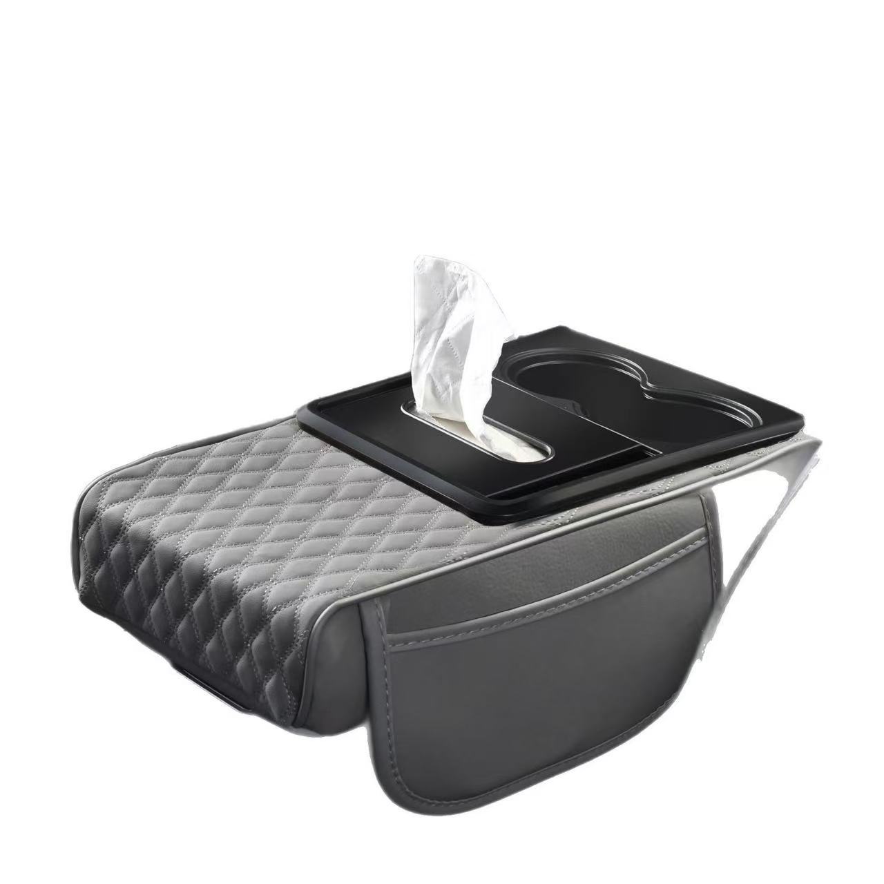 5-in-1 Car Armrest Box Heightening Pad Car Tissue Box