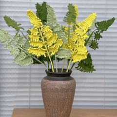 大きなシダの葉、小さなシダの葉、四季の葉、鋸歯状の葉、春の蘭の葉、純粋な手作りのかぎ針編みの完成したウールの花、手作りのアクセサリーの花