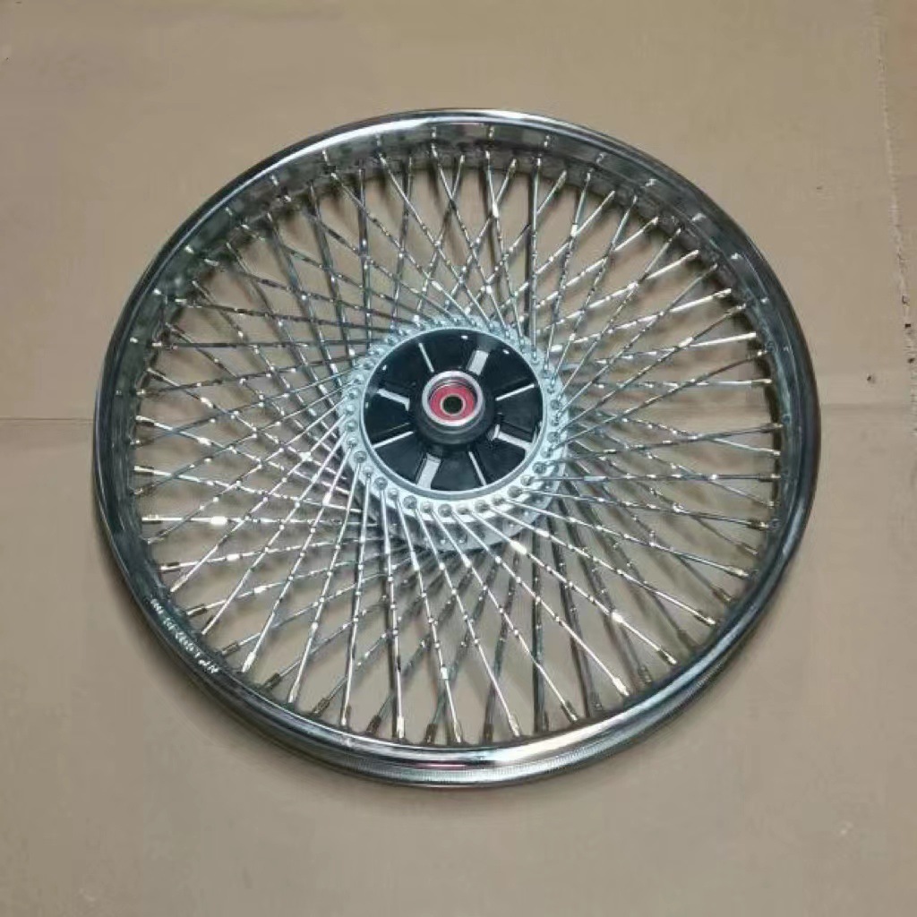 Motorcycle Wheel Hub Jincheng Ax100 Long Bell Retro Modified Front and Rear Steel Rims 72 Twist Spokes New Product