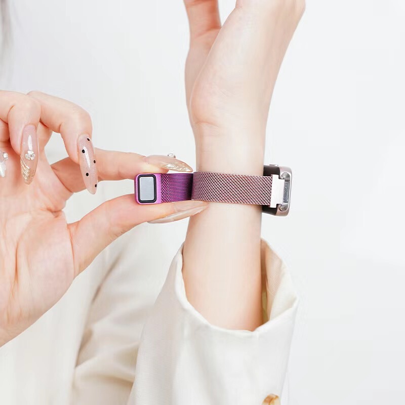 Honor Band 10用ストラップ、ミラネーゼ磁気式リストバンド9NFC、ステンレス製メタルブレスレット、磁気式クイックリリース|undefined