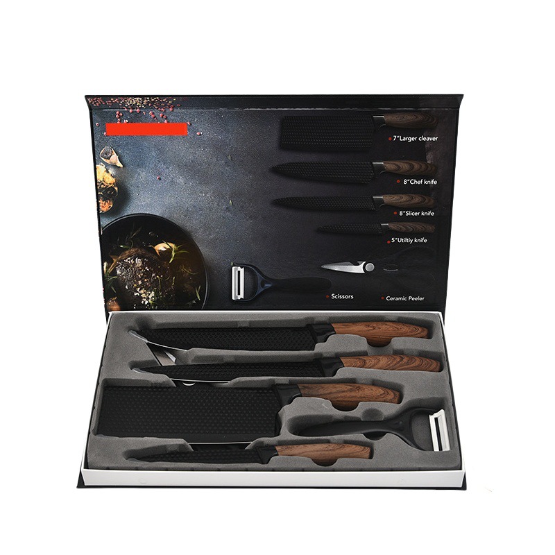 人気の刃物六星紋は六星紋六点セットのキッチンステンレス工具セットのプレゼントカラーボックスをカバーしています。