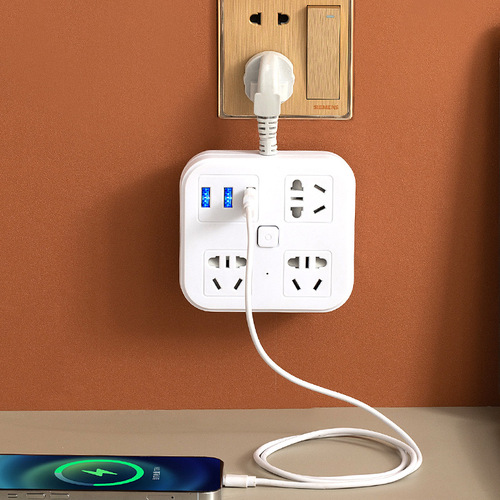Creative smart usb socket household multi-functional office plug strip round porous wiring and drag strip wholesale