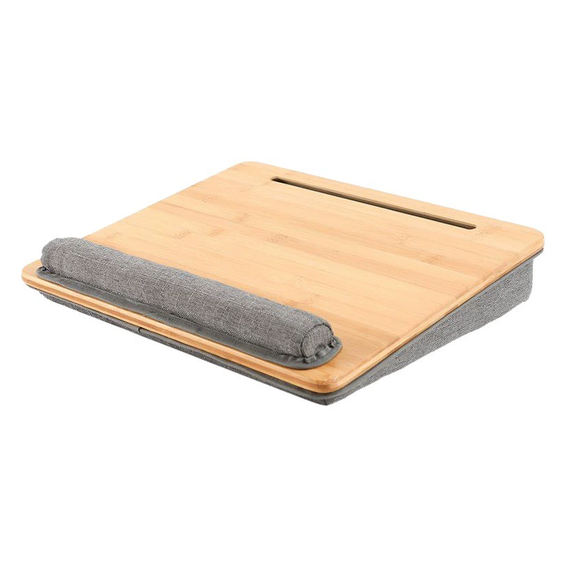 Портативный столик Samexi из бамбука для ноутбука, подлокотник для кровати, столик для автомобиля, подушка-столик