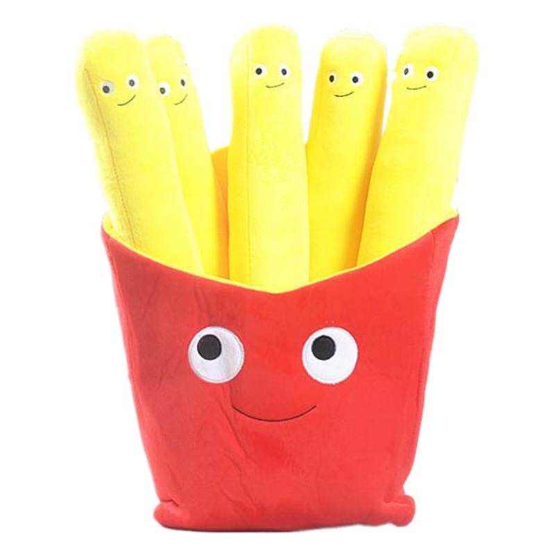 Simulación creativa papas fritas felpa muñeca niños divertido snack almohada restaurante decoración del hogar femenino