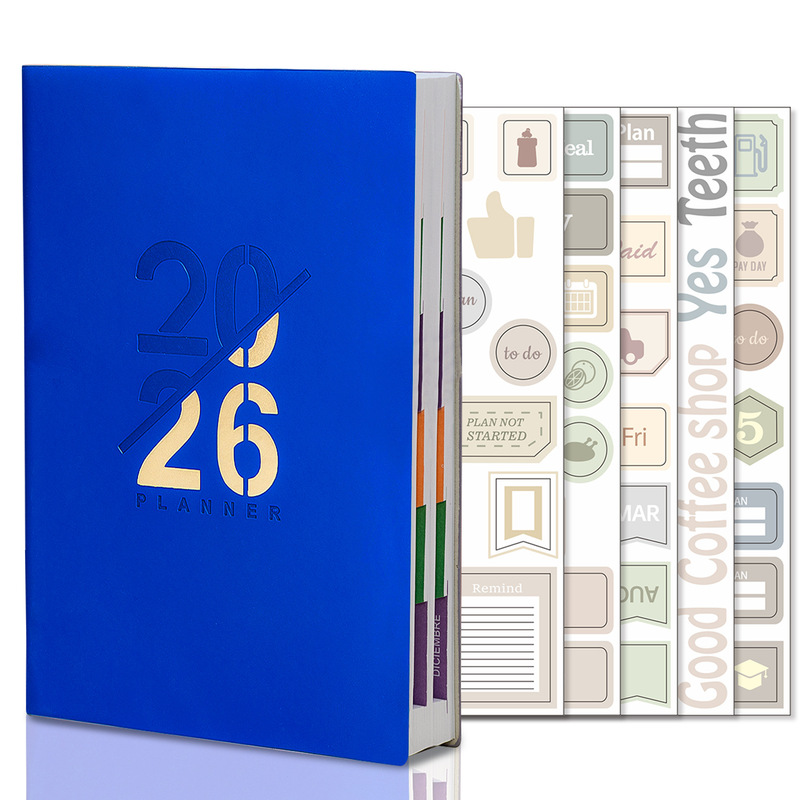 亚马逊2026日程本一日一页A5周计划本烫金自律打卡本工作效率手册|undefined