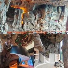 大型仿真塑石水泥假山制作室内庭院户外流水瀑布喷泉造景观假直销