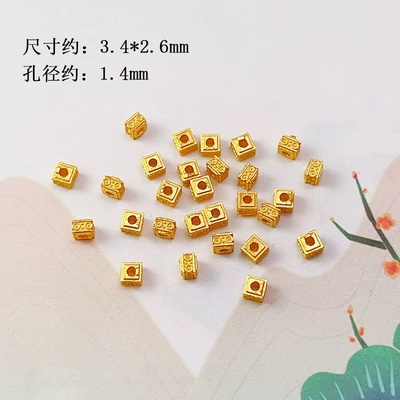 Zərgərlik ara hissələri – S925 Silver Gold-Plated Spacer - square-column-style-2
