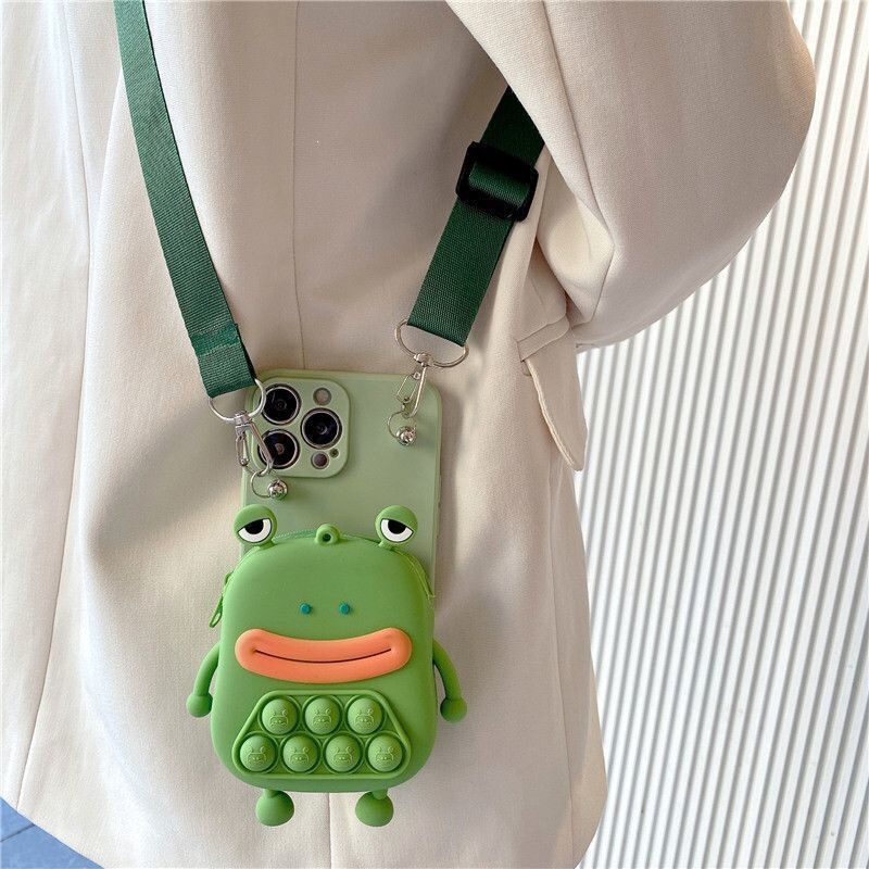16Pro Cartoon Frog Coin Purse Suitable for Iphone17Promax Mobile Phone Case Apple 13 Crossbody 14 Strap 8 16Pro Cartoon Frog Coin Purse Suitable for Iphone17Promax Mobile Phone Case Apple 13 Crossbody 14 Strap 8