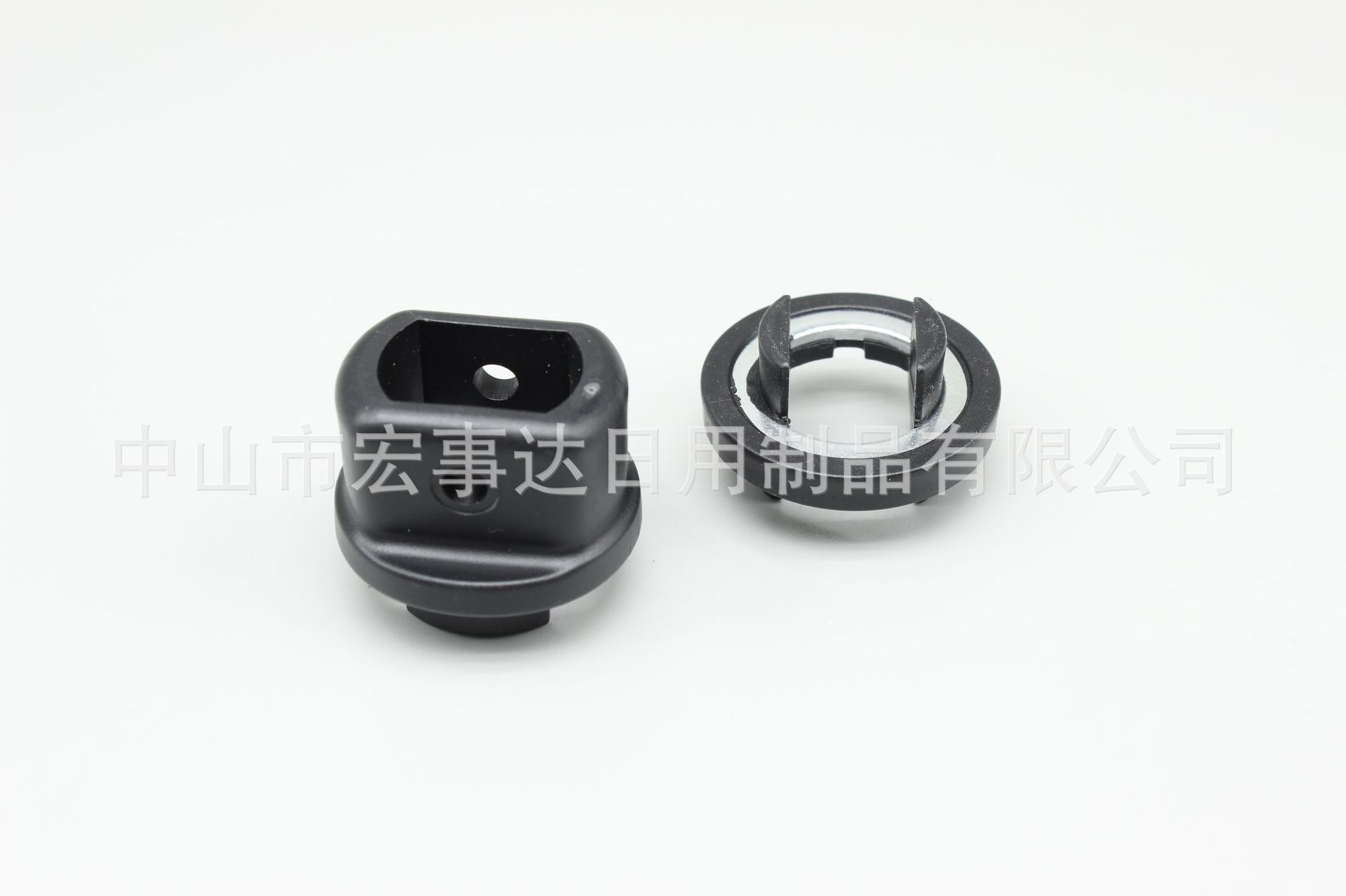 弹簧固定块上下 拐杖弹簧块异形管弹簧固定件 带弹簧减震拐杖配件