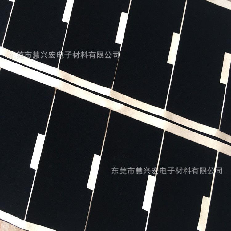 圆形自粘黑色不干胶绒布垫片工艺品底座背胶绒布贴方形防滑植绒胶