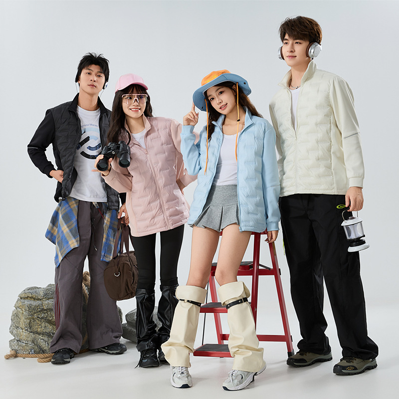 轻薄羽绒服女秋冬季立领冲锋衣羽绒内胆情侣石墨烯保暖上衣外套男