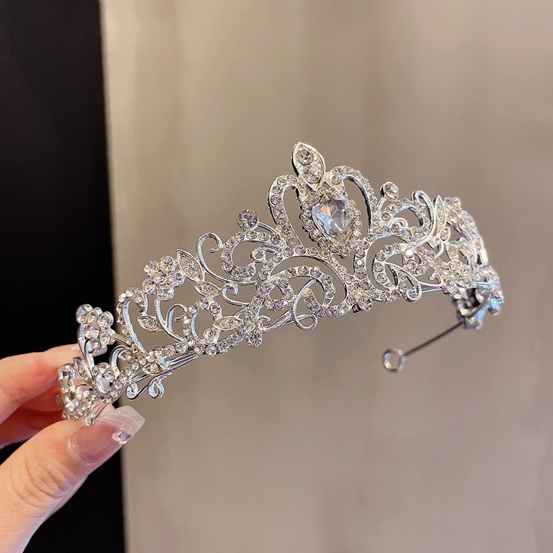 Pein de cabello de diamante de corona princesa de alta gama pein de cabello de niñas pein de cabello de niñas clip de cabello