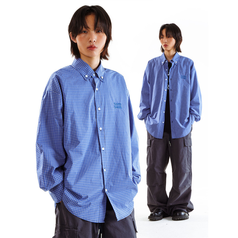 チェック柄シャツ女性 2025 春の新韓国ファッションガール小柄なレトロ長袖シャツカジュアルジャケット|undefined
