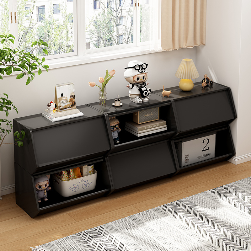 Gabinete de almacenamiento de madera sólida de hendidura estrecha Gabinete combinado mesilla de cama sala de estar juguetes para niños snack armario de almacenamiento ventana flotante armario
