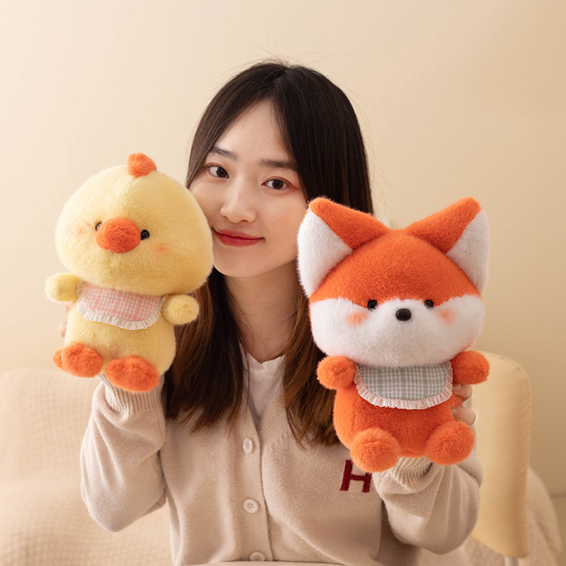 Catching Machine Fox Plush Doll, Cute Cartoon Bunny Stuffed Animal, Birthday Gift for Girls and Best Friends