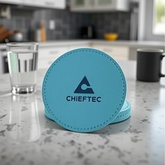 家用pu圆形隔热杯垫简约纯色皮革餐垫耐高温防滑咖啡杯垫批发定制