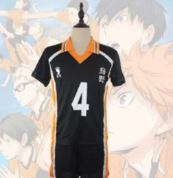 Косплей‑форма Haikyuu Karasuno, комплект майка и шорты для команды, размеры S–XXL