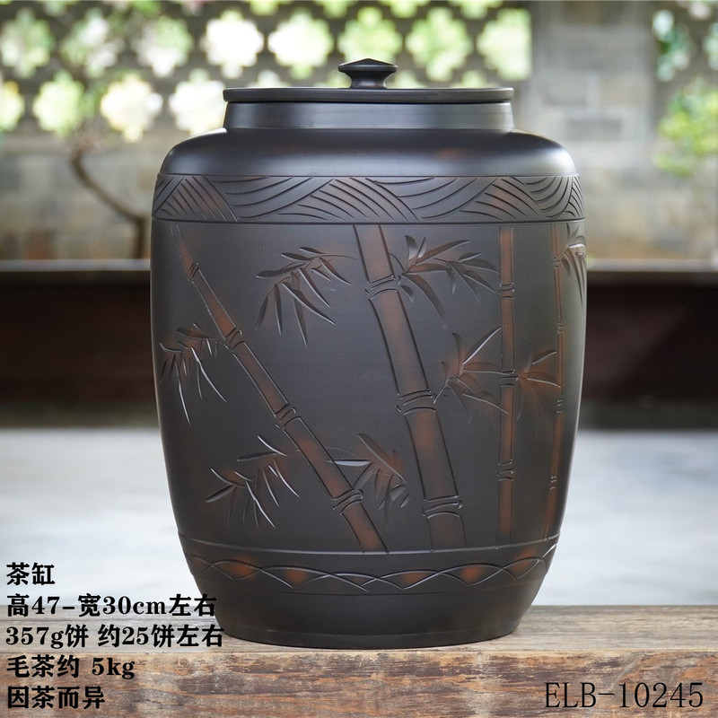 雲南建水紫陶茶缶密封セラミック茶缶大容量紫砂茶缶大型水缶米缶Chu Hang|undefined