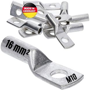 10 Stück Kalitec Dr16-10 Press-Kabelschuh 16mm2 M10 I Verb