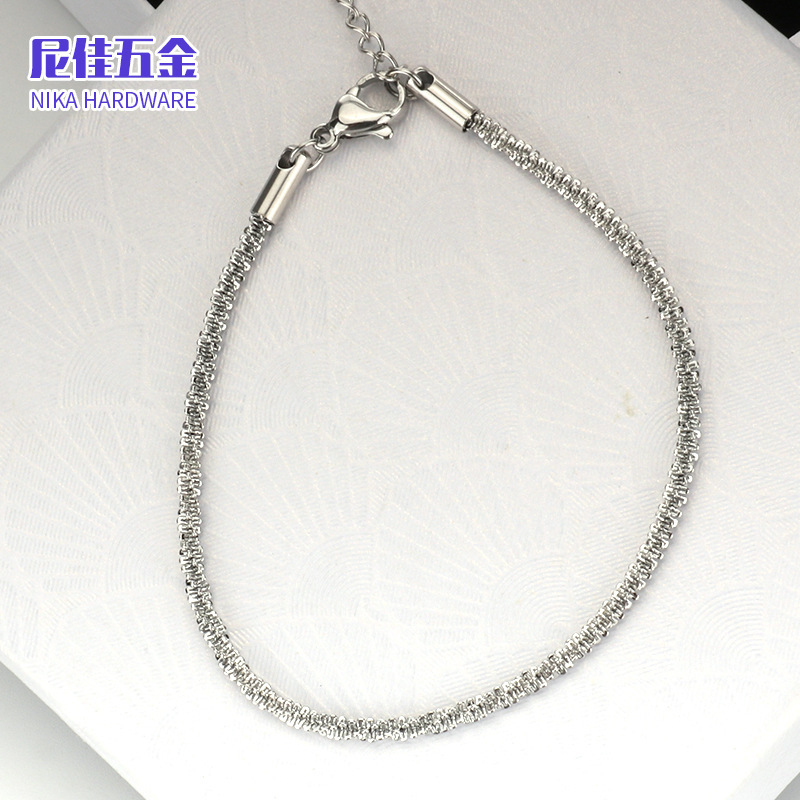 Collar femenino de acero inoxidable 316, cadena de labios minimalista, estilo moderno y versátil