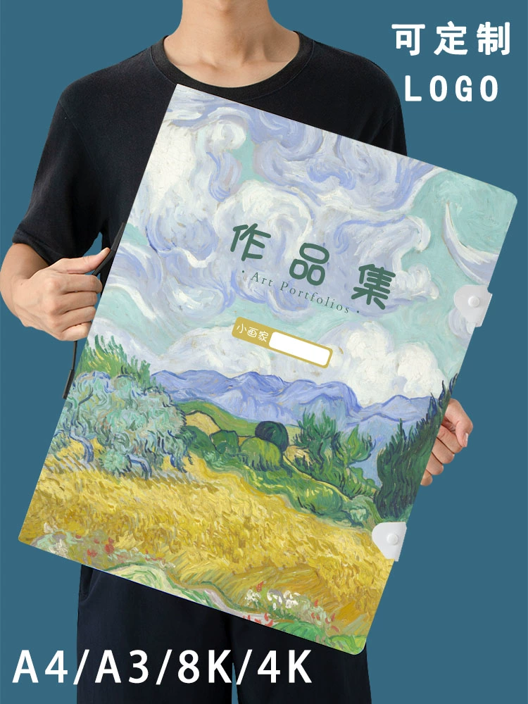 Портативный 4K альбом альбом коллекции плаката A3 сертификат для хранения 8K Избранное искусство A4 папка